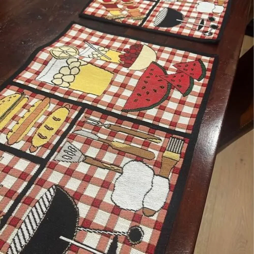 BBQ Picnic Tapestry Placemats – Set of 6